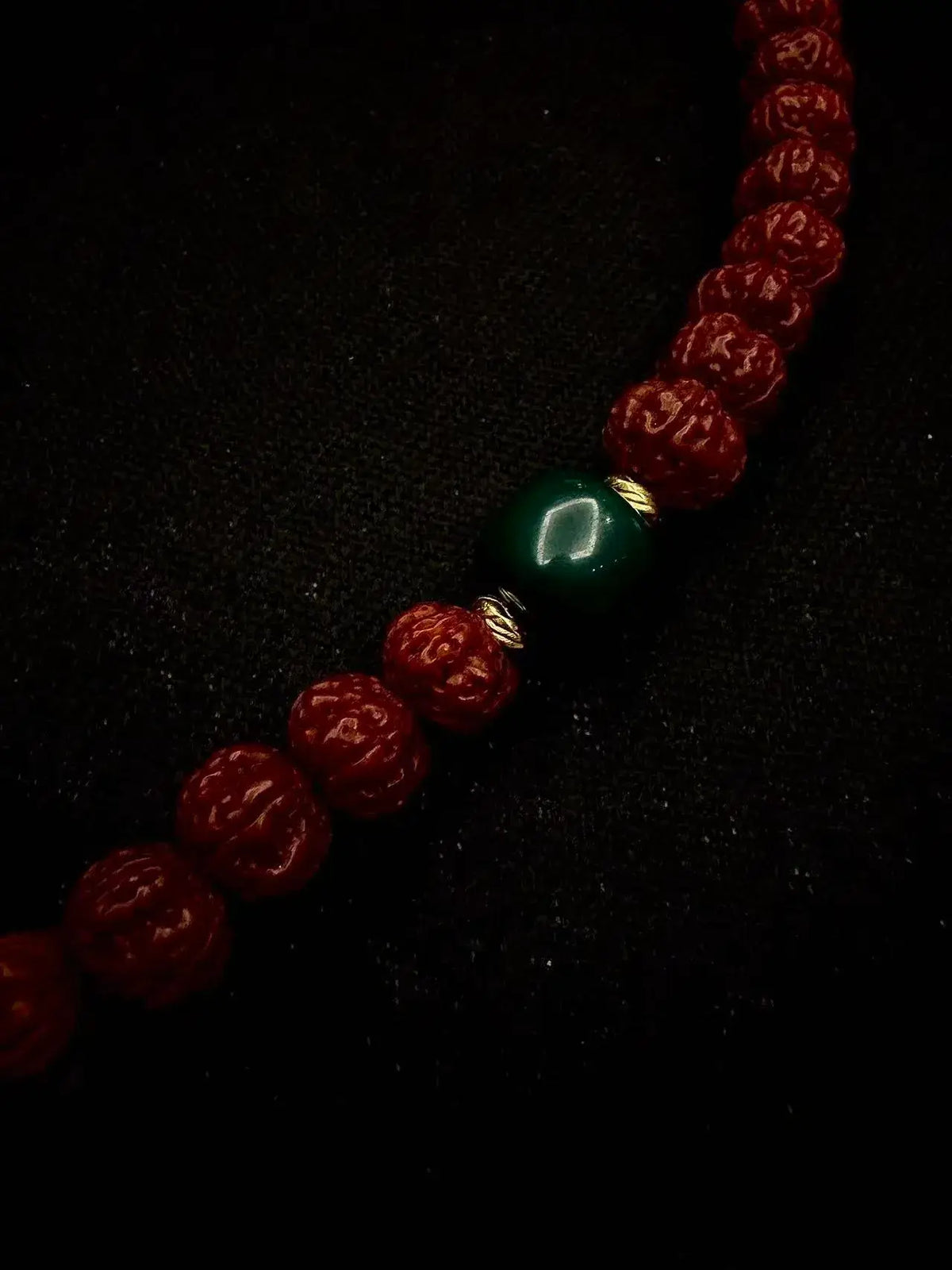 108 Natural Vajra Bodhi Seed Mala - Handheld Prayer Beads