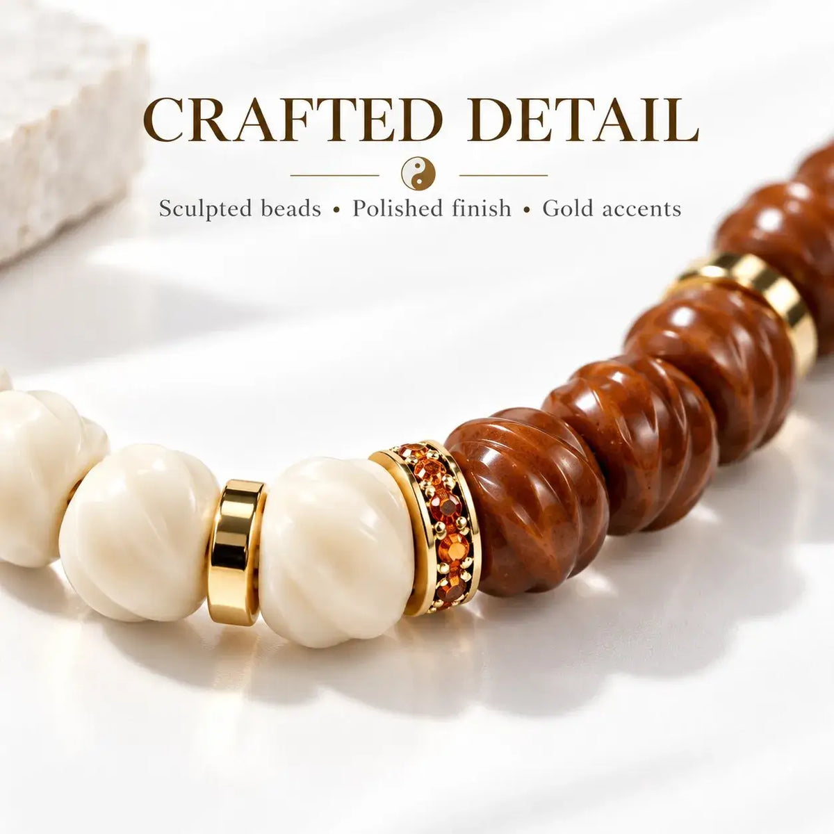 Triple Harmony Formless Bracelet in Coconut Shell and Bodhi Seeds