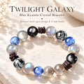 Twilight Galaxy Natural Crystal & Kyanite Bracelet