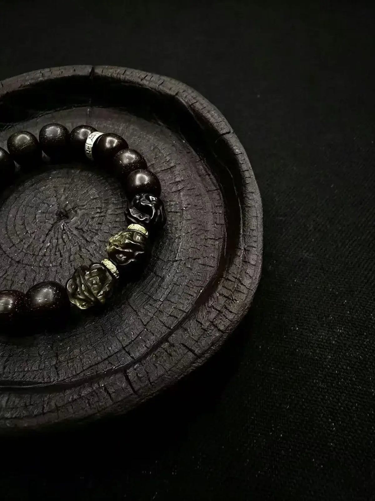 Natural Rosewood & Golden Tiger Eye Bracelet
