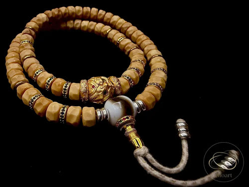 Natural Bodhi Seed Dragon Ridge Carved Handheld Meditation Beads