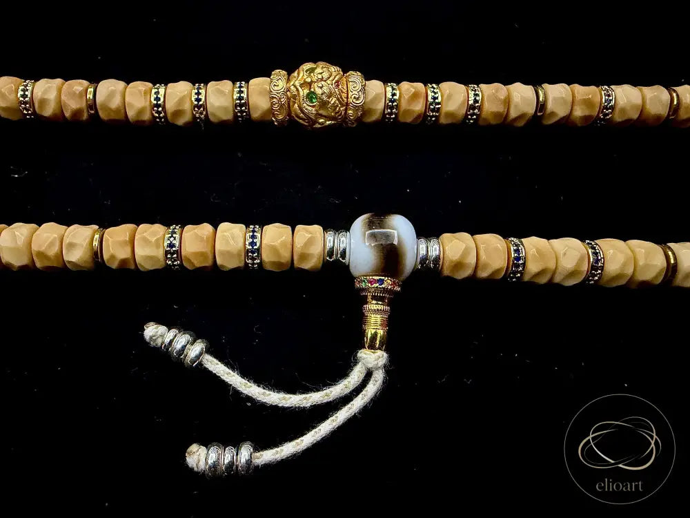 Natural Bodhi Seed Dragon Ridge Carved Handheld Meditation Beads