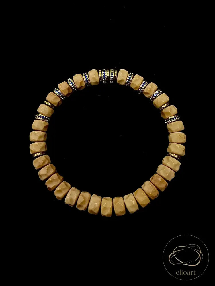 Dragon Ridge Bodhi Seed Carved Formless Flat-Cut Bracelet