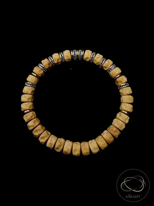 Dragon Ridge Bodhi Seed Carved Formless Flat-Cut Bracelet