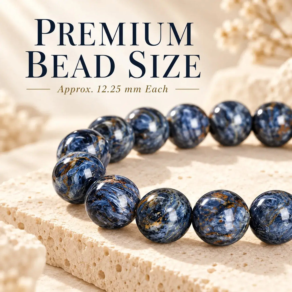 Round pietersite beads with individual natural patterns