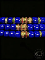Natural Lapis Lazuli Flat-Cut Bracelet