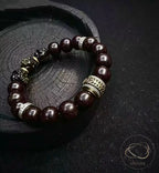 Natural Rosewood and Golden Tiger Eye Bracelet