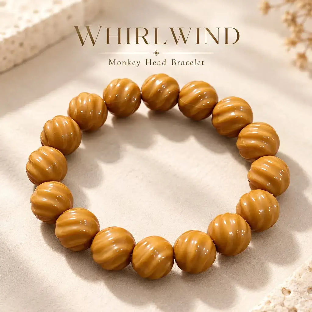 Whirlwind Houtou Walnut Bead Bracelet - main view